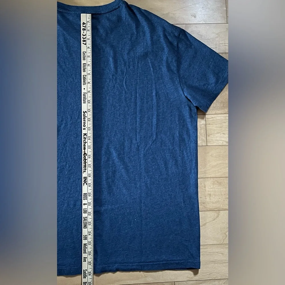Men’s Polo by Ralph Lauren V-Neck Short Sleeve Tee - Embroidered Logo - Blue- XL